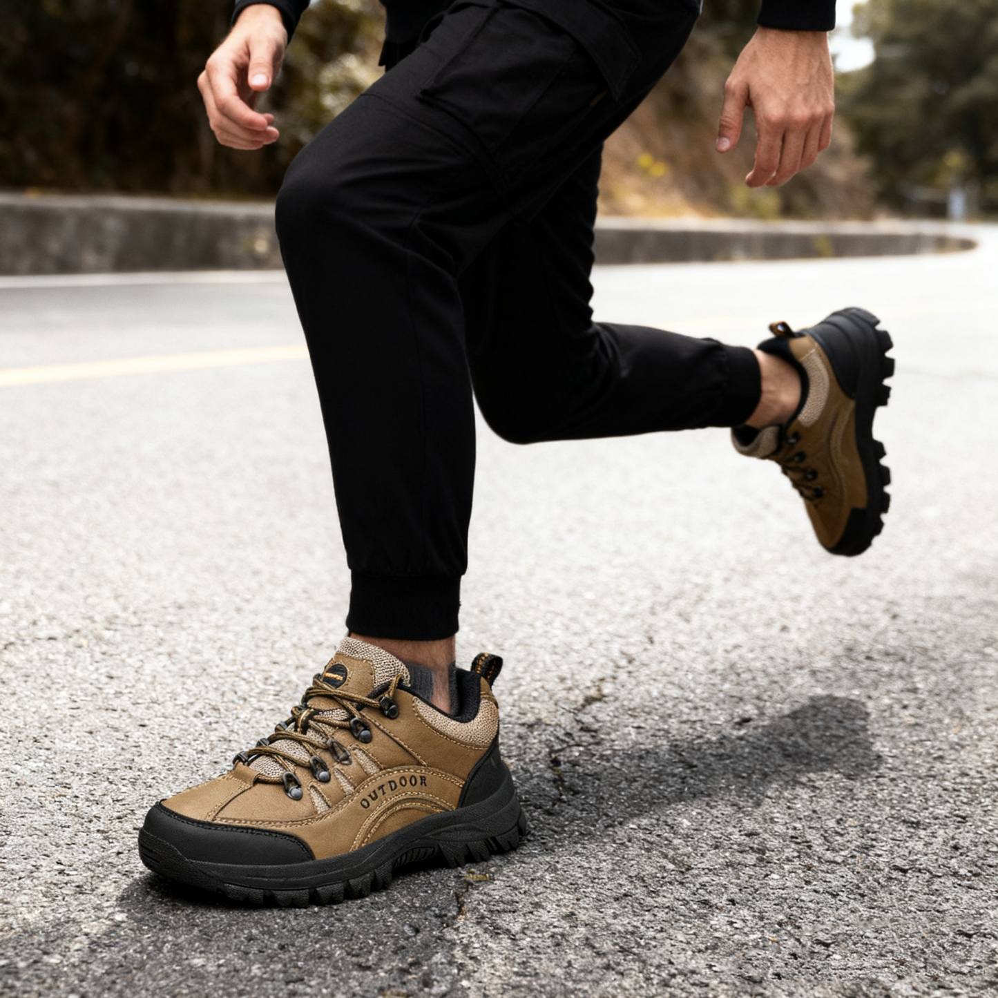 (🔥Sconto del 50% oggi - non lasciartelo sfuggire) Scarpe da trekking sportive outdoor in pelle resistenti all'usura (Proteggi i tuoi piedi leggeri e versatili)