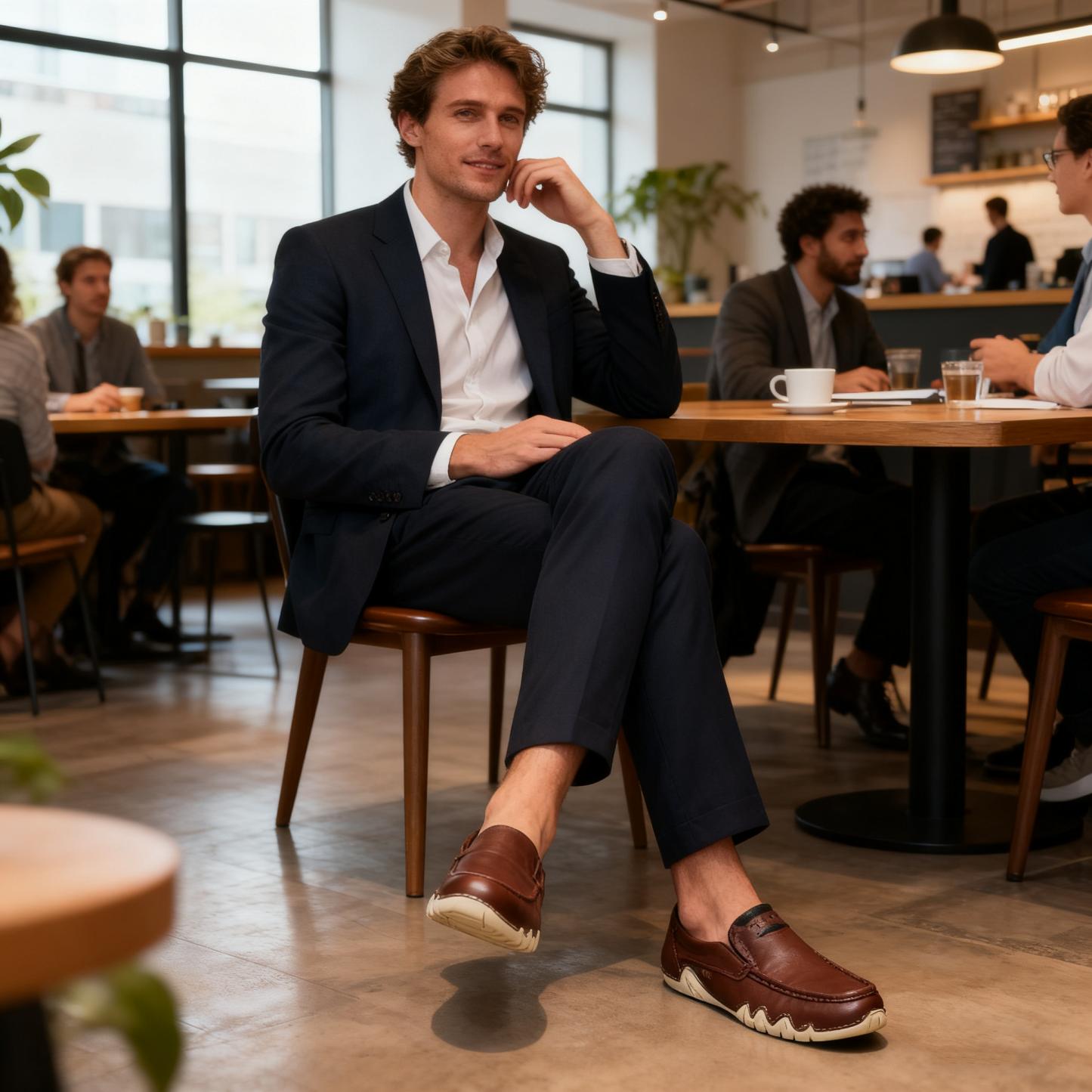 (🔥Sconto del 50% oggi - non lasciartelo sfuggire) - Scarpe leggere in pelle di vitello - Design ergonomico (eccellente supporto, durata e comfort)