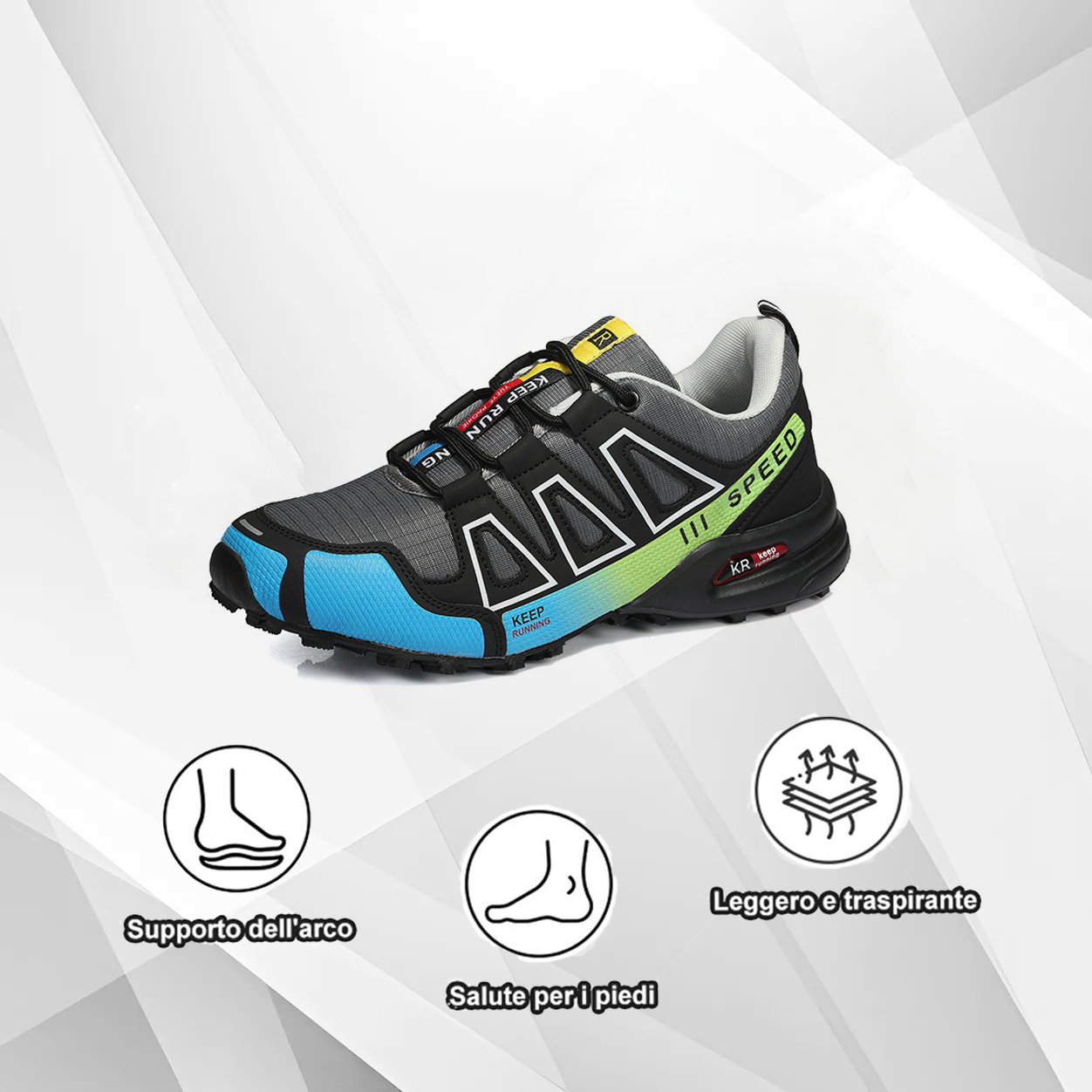 (🔥Sconto del 50% oggi - acquista ora!)Luymen Scarpe da trekking sportive alla moda per la corsa all'aperto - anti-collisione e resistenti all'usura ergonomiche！