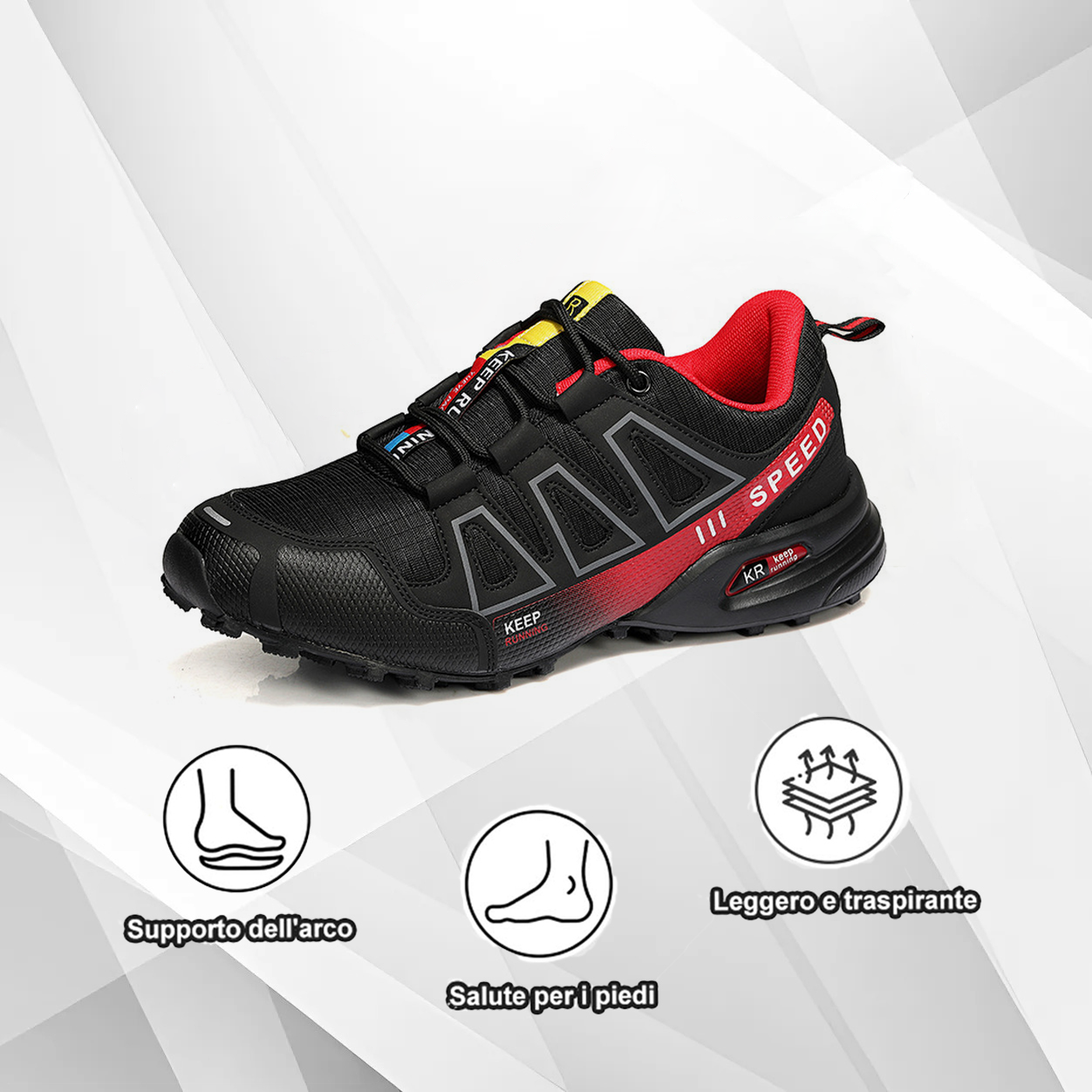 (🔥Sconto del 50% oggi - acquista ora!)Luymen Scarpe da trekking sportive alla moda per la corsa all'aperto - anti-collisione e resistenti all'usura ergonomiche！