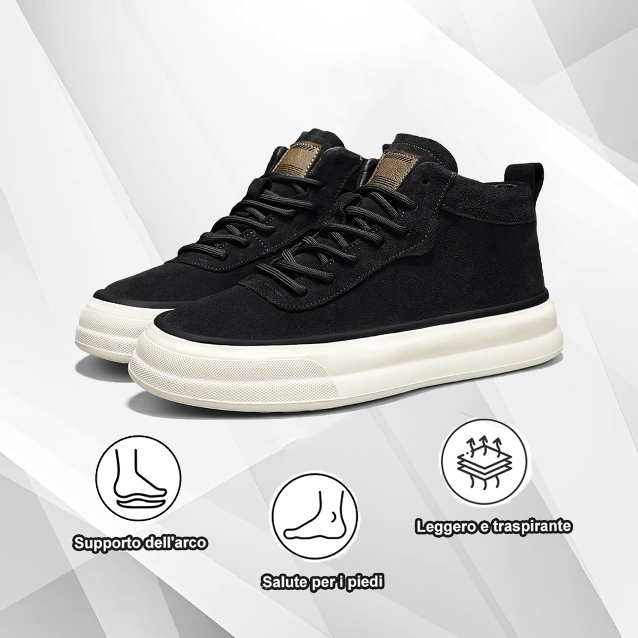 (🔥Sconto del 50% oggi - non lasciartelo sfuggire) - Scarpe casual ortopediche in pelle scamosciata di maiale - Eleganti e versatili (design ergonomico per piedi comodi)