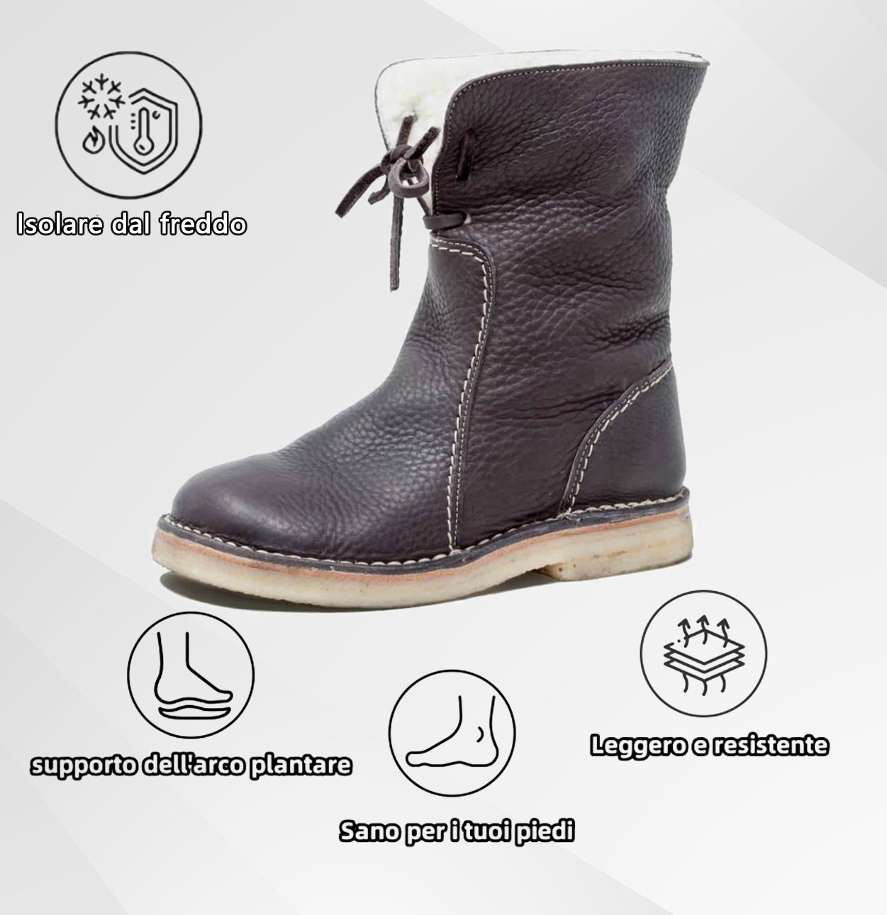 (🔥Sconto del 50% a tempo limitato - Non lasciartelo sfuggire!)⏰ - Stivali in pelle calda, morbidi e comodi in stile retrò (con supporto plantare per camminare più facilmente)