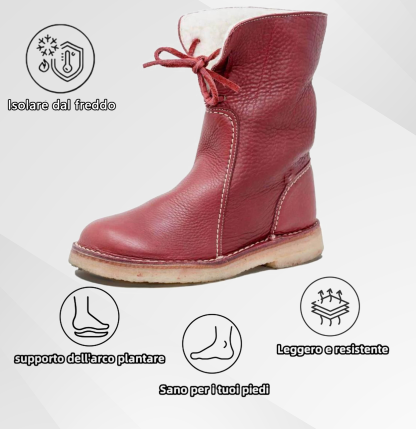 (🔥Sconto del 50% a tempo limitato - Non lasciartelo sfuggire!)⏰ - Stivali in pelle calda, morbidi e comodi in stile retrò (con supporto plantare per camminare più facilmente)