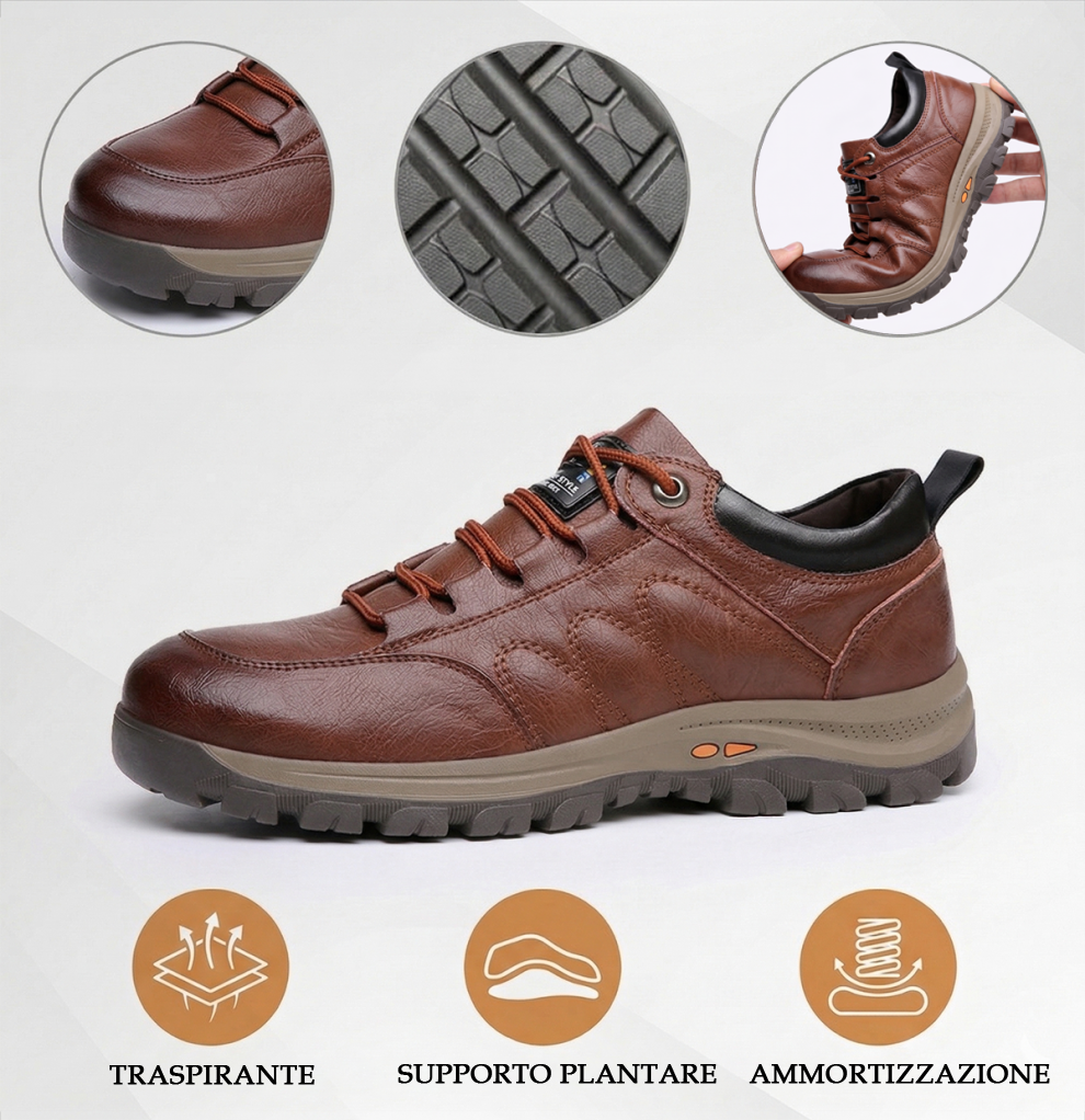 ⏰Sconto del 50% oggi!🔥- Scarpe in pelle di vitello italiana, morbide e comode - Design ergonomico - impermeabile e antiscivolo