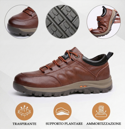 ⏰Sconto del 50% oggi!🔥- Scarpe in pelle di vitello italiana, morbide e comode - Design ergonomico - impermeabile e antiscivolo