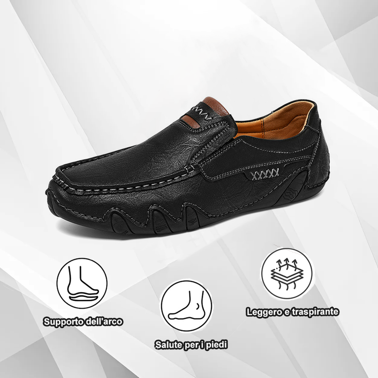 (🔥Sconto del 50% oggi - non lasciartelo sfuggire) - Scarpe leggere in pelle di vitello - Design ergonomico (eccellente supporto, durata e comfort)
