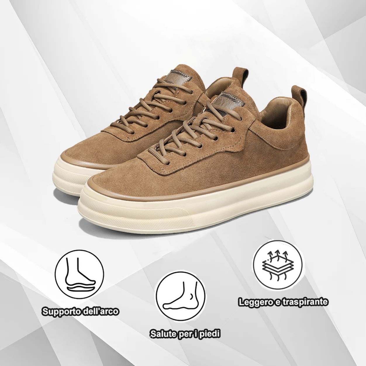 (🔥Sconto del 50% oggi - non lasciartelo sfuggire) - Scarpe casual ortopediche in pelle scamosciata di maiale - Eleganti e versatili (design ergonomico per piedi comodi)