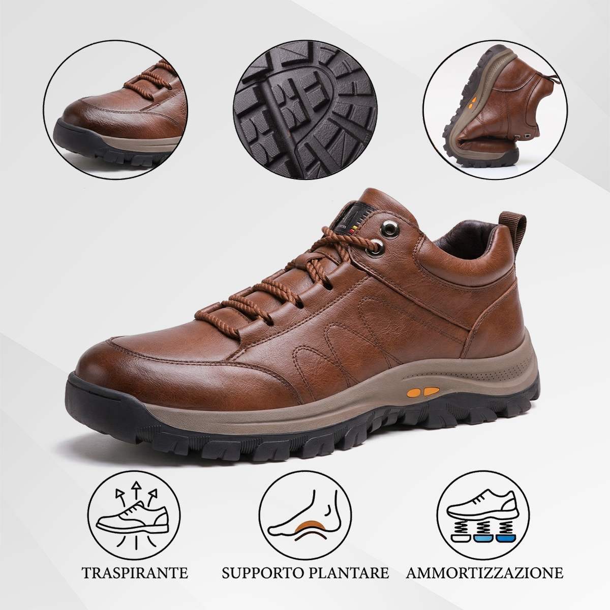 (🔥Sconto del 50% oggi - non lasciartelo sfuggire) - Scarpe italiane in morbida e comoda pelle di vitello - supporto plantare per alleviare il dolore