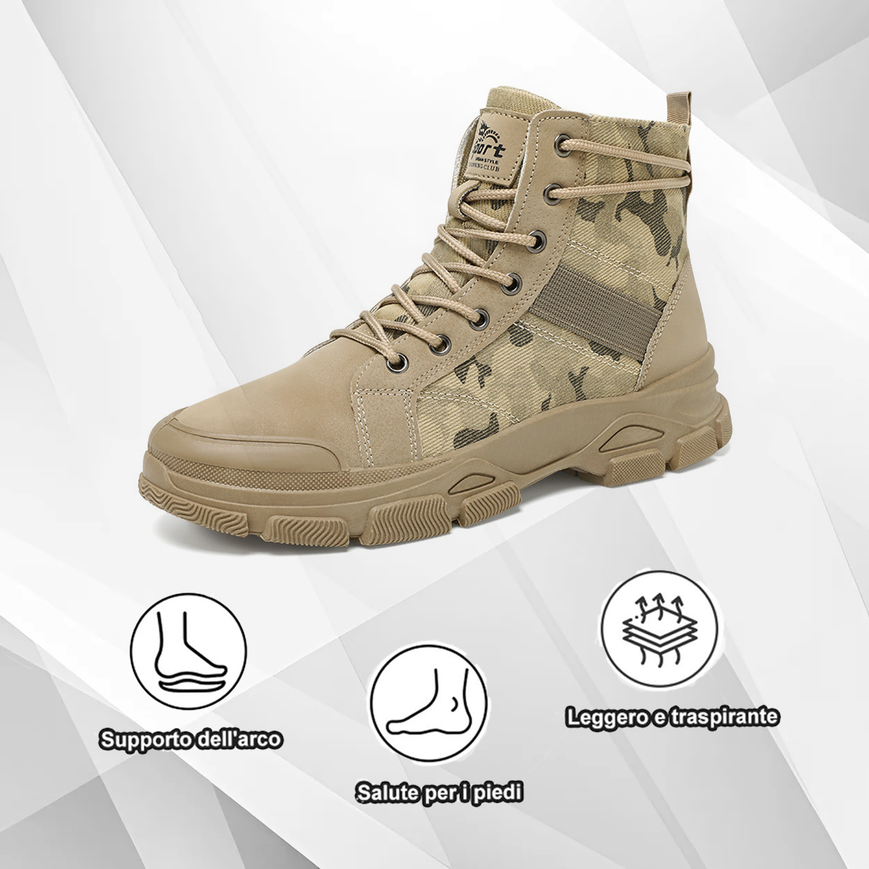 (🔥Sconto del 50% oggi, non perdertelo!) ⏰- Luymen - Scarponi tattici - Scarponi Martin per alpinismo, resistenti all'usura, anticollisione, escursionismo e uso multi-scena