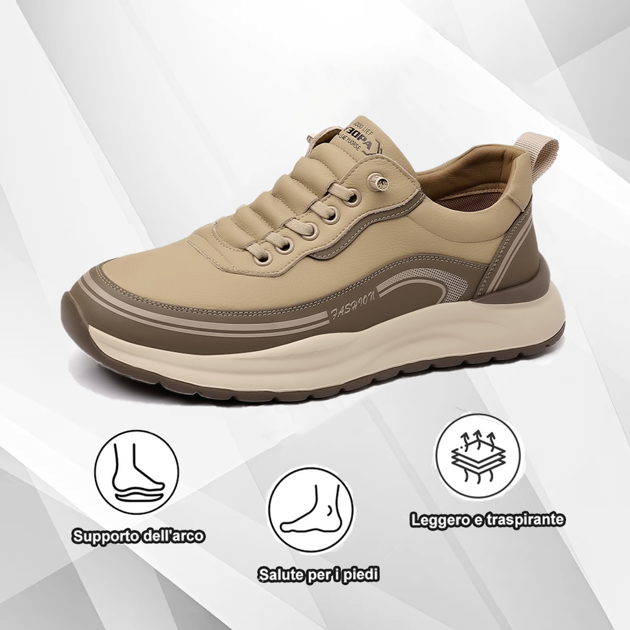 (🔥Sconto del 50% oggi - non perdertelo!) Nuove e comode scarpe casual ortopediche in pelle - Design ergonomico (allevia il dolore ai piedi)