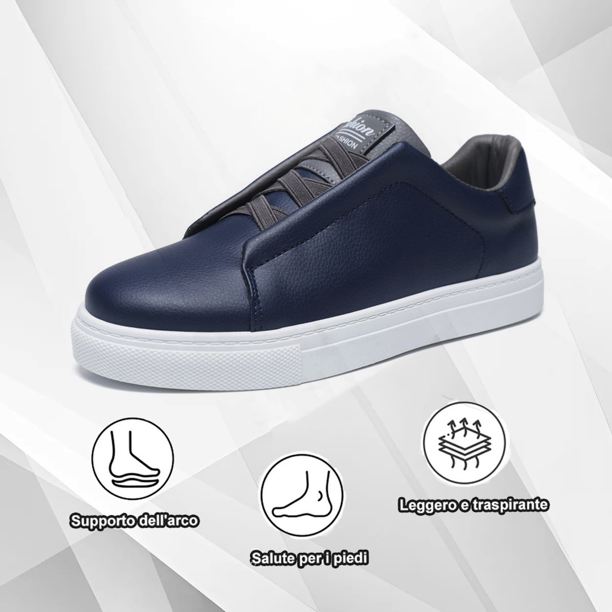(🔥Sconto del 50% oggi - non perdertelo!) Scarpe casual ortopediche slip-on in pelle comfort - Design ergonomico (allevia il dolore ai piedi)