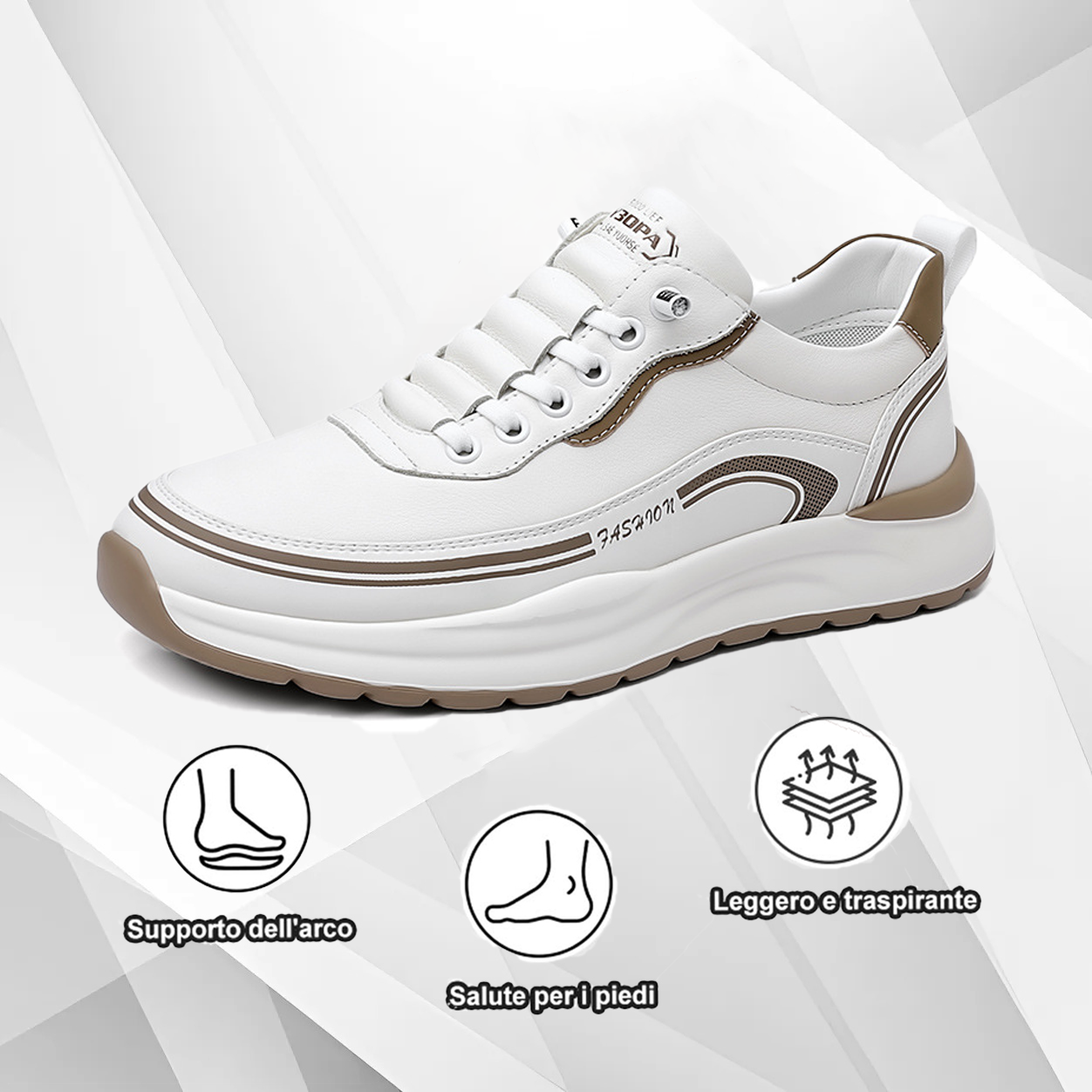 (🔥Sconto del 50% oggi - non perdertelo!) Nuove e comode scarpe casual ortopediche in pelle - Design ergonomico (allevia il dolore ai piedi)