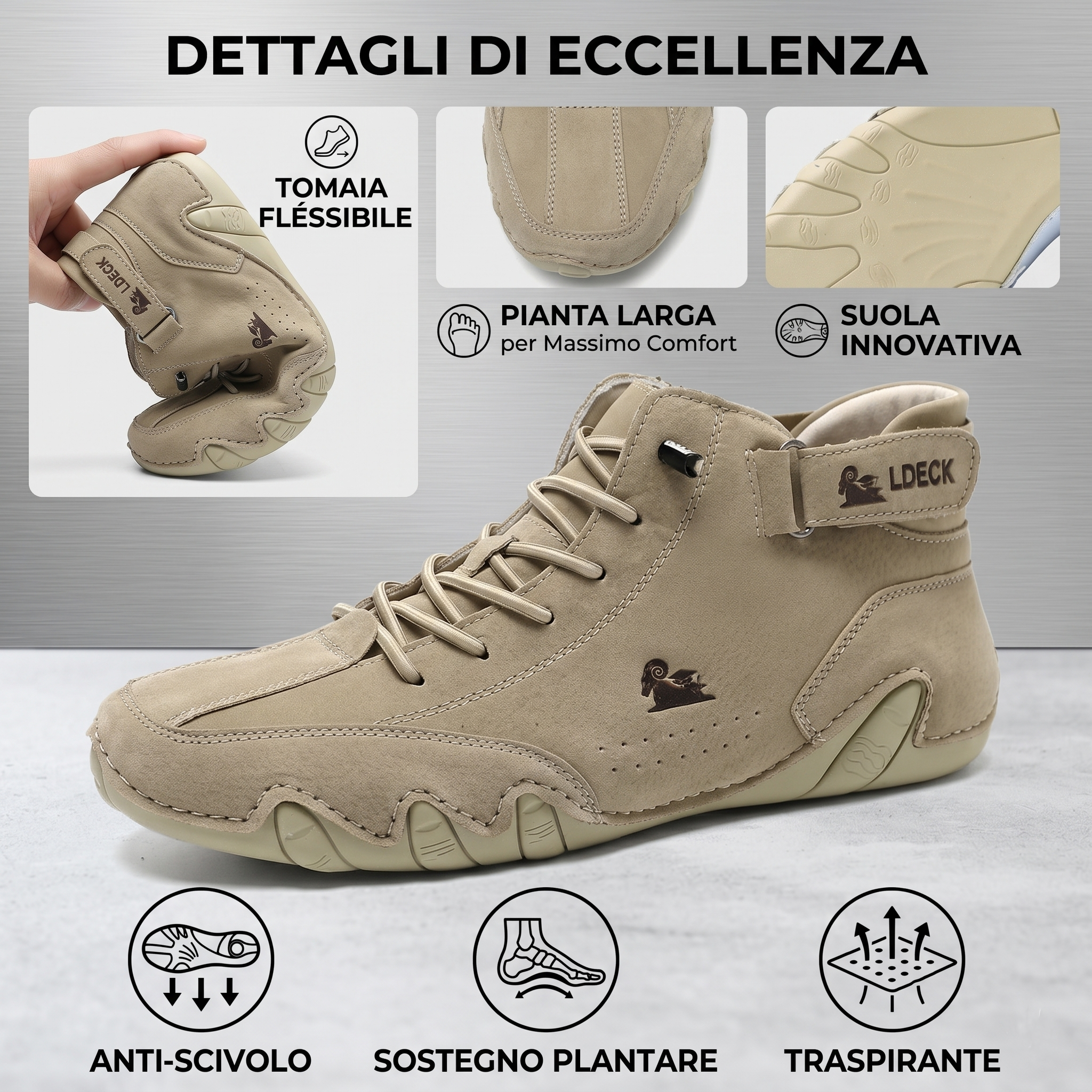 🔥 Sconto del 50% - Non lasciartelo sfuggire!Scarpe Casual con Supporto Ergonomico - Facili da Indossare e Suola Sicura Antiscivolo - unisex.