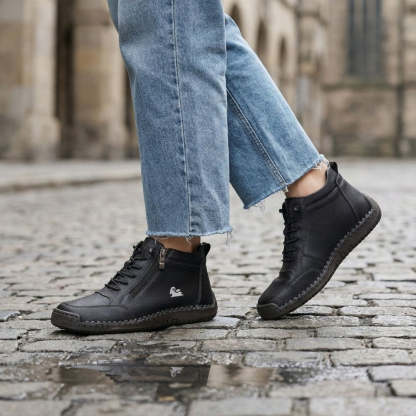 (🔥 Sconto del 50% - Non lasciartelo sfuggire!) Scarpe selezionate in pelle di vitello - scarpe ortopediche - 👞 - resistenti, antiscivolo e impermeabili (supporto dell'arco plantare, sollievo dal dolore, unisex)