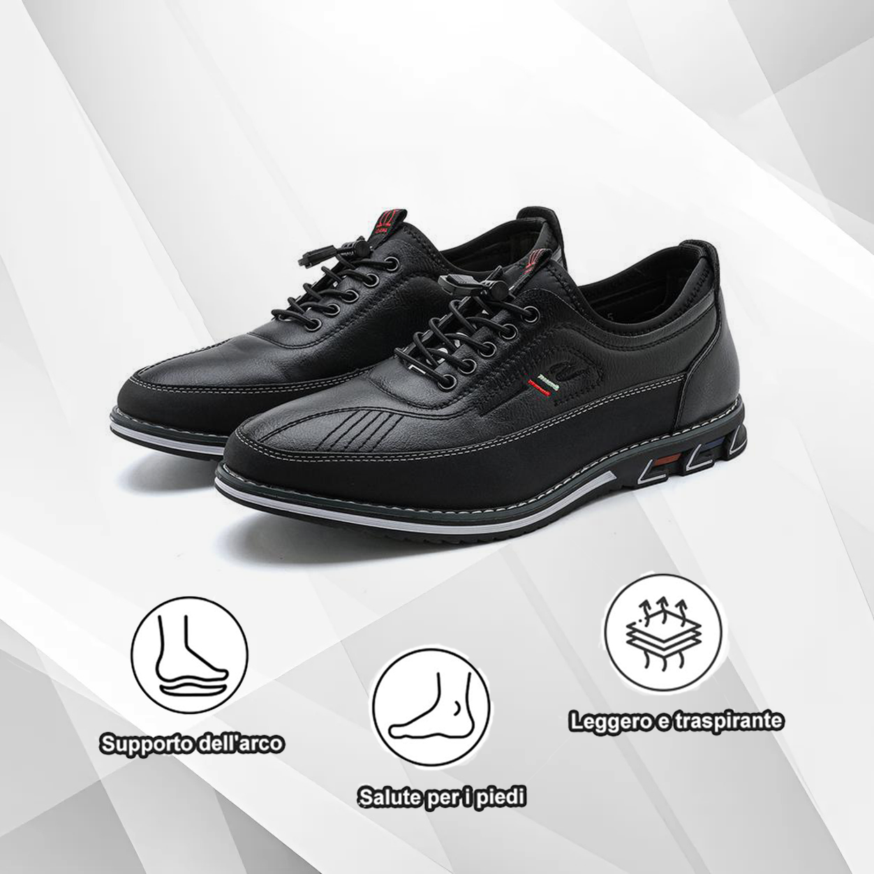 (🔥Sconto del 50% oggi - non lasciartelo sfuggire) - Scarpe ortopediche in pelle morbide e comode (con cuscino d'aria - alleviano il dolore al piede - antiscivolo - resistenti all'usura)