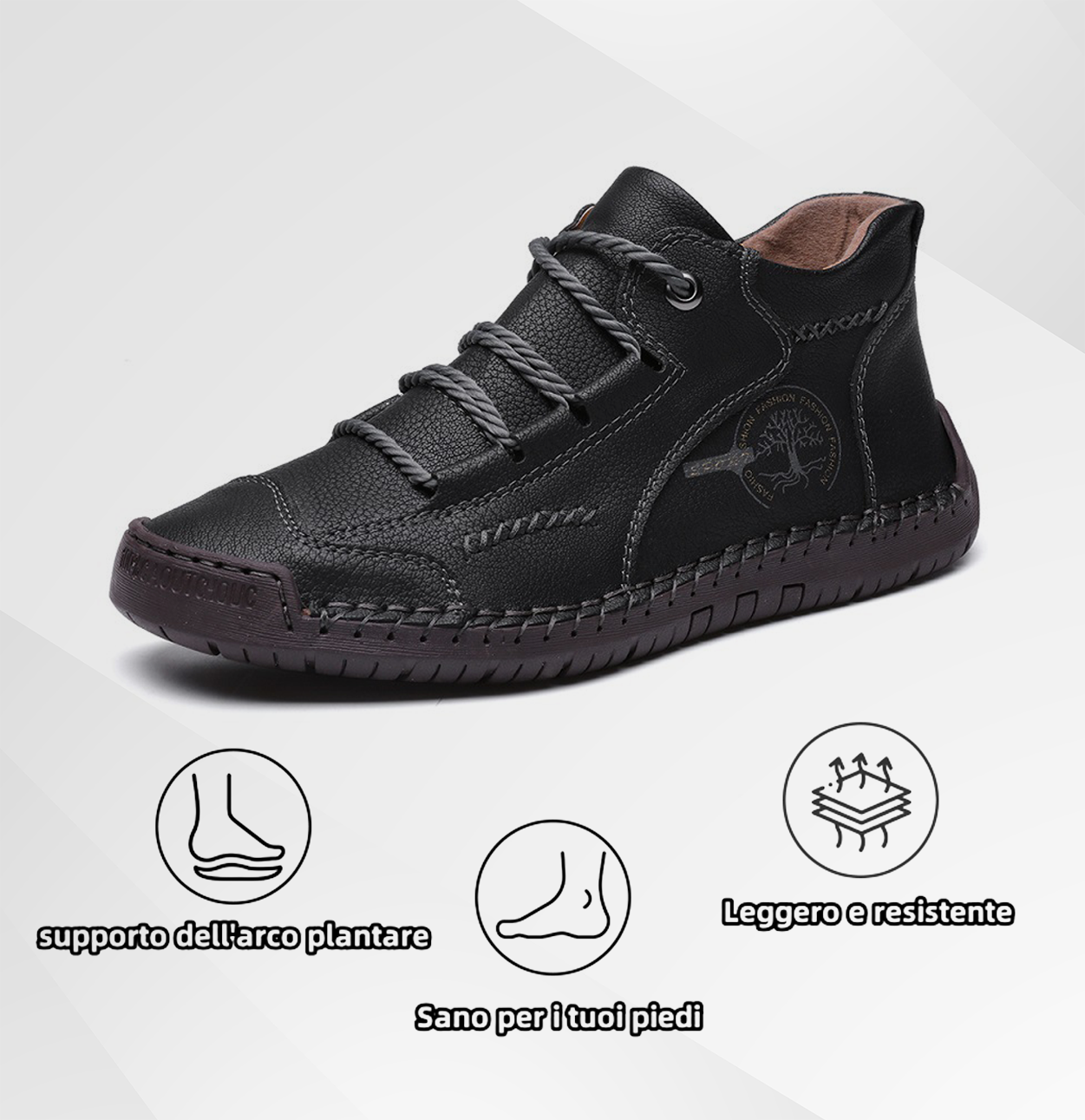 (🔥 Sconto del 50% - non lasciartelo sfuggire) Scarpe in pelle di vitello premium - Scarpe ortopediche - 👞 (Supporto dell'arco plantare per una camminata più facile)