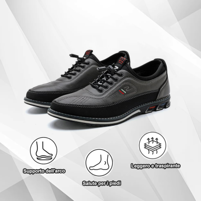 (🔥Sconto del 50% oggi - non lasciartelo sfuggire) - Scarpe ortopediche in pelle morbide e comode (con cuscino d'aria - alleviano il dolore al piede - antiscivolo - resistenti all'usura)