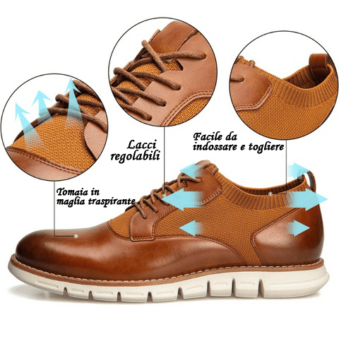 (🔥Sconto del 50% a tempo limitato: acquista ora!) Scarpe in vera pelle di alta qualità ed eleganti 👞 - Progettate ergonomicamente per un uso confortevole (per tutti i giorni e in ufficio)