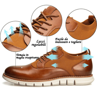 (🔥Sconto del 50% a tempo limitato: acquista ora!) Scarpe in vera pelle di alta qualità ed eleganti 👞 - Progettate ergonomicamente per un uso confortevole (per tutti i giorni e in ufficio)