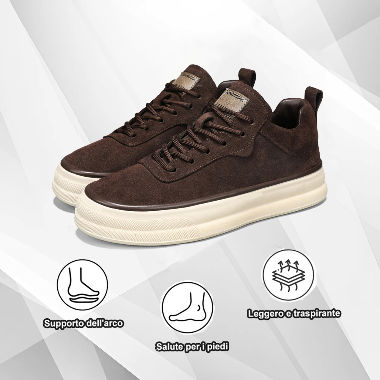 (🔥Sconto del 50% oggi - non lasciartelo sfuggire) - Scarpe casual ortopediche in pelle scamosciata di maiale - Eleganti e versatili (design ergonomico per piedi comodi)