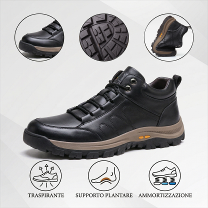 🔥Sconto del 50% oggi - Non perderlo!  🦶Scarpe in pelle di vitello italiana morbide e comode - Supporto dell'arco plantare - Impermeabili e antiscivolo