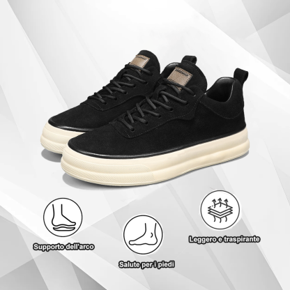 (🔥Sconto del 50% oggi - non lasciartelo sfuggire) - Scarpe casual ortopediche in pelle scamosciata di maiale - Eleganti e versatili (design ergonomico per piedi comodi)