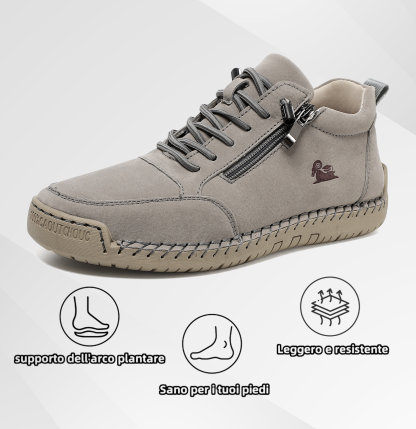 (🔥 Sconto del 50% - Non lasciartelo sfuggire!) Scarpe selezionate in pelle di vitello - scarpe ortopediche - 👞 - resistenti, antiscivolo e impermeabili (supporto dell'arco plantare, sollievo dal dolore, unisex)