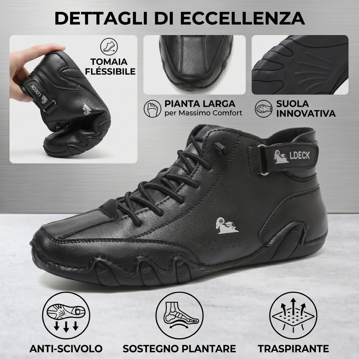 🔥 Sconto del 50% - Non lasciartelo sfuggire!Scarpe Casual con Supporto Ergonomico - Facili da Indossare e Suola Sicura Antiscivolo - unisex.