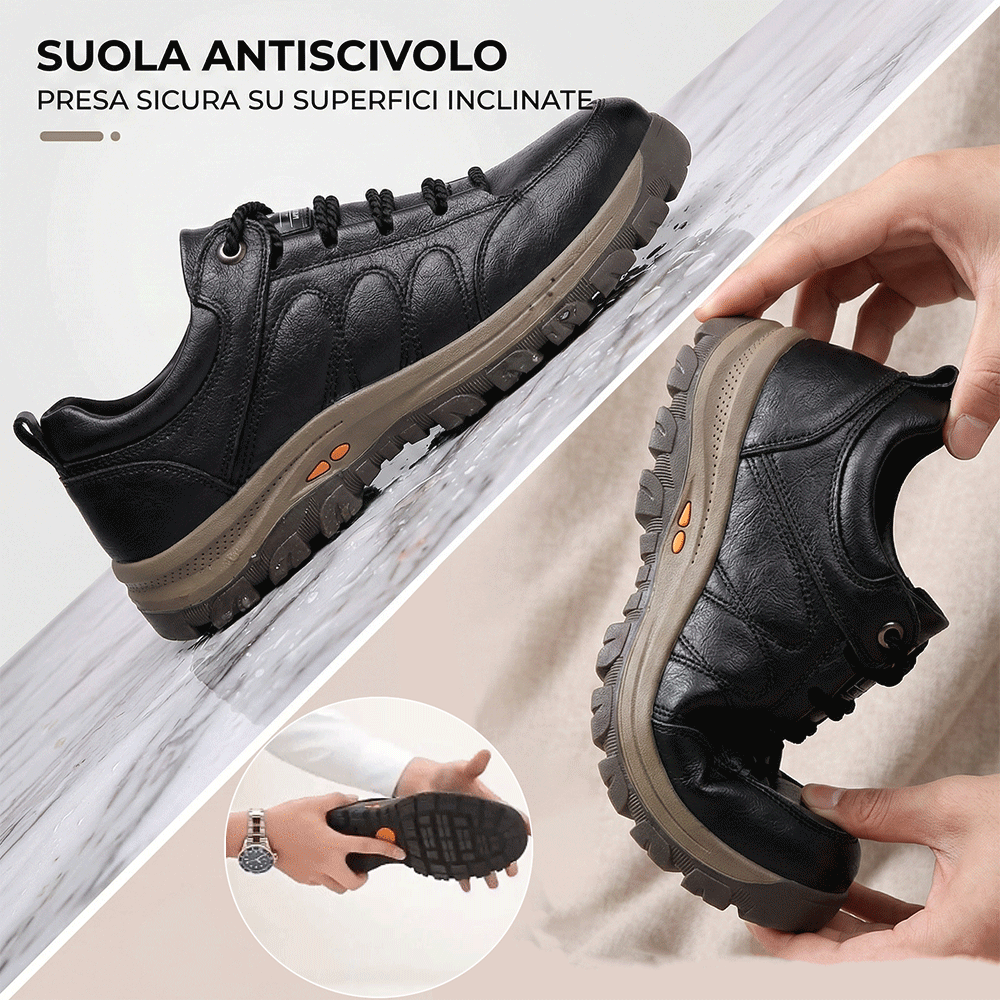 (🔥Sconto del 50% oggi - non perdertelo!) - Scarpe in pelle di vitello italiana morbide e comode - supporto dell'arco plantare - impermeabili e antiscivolo