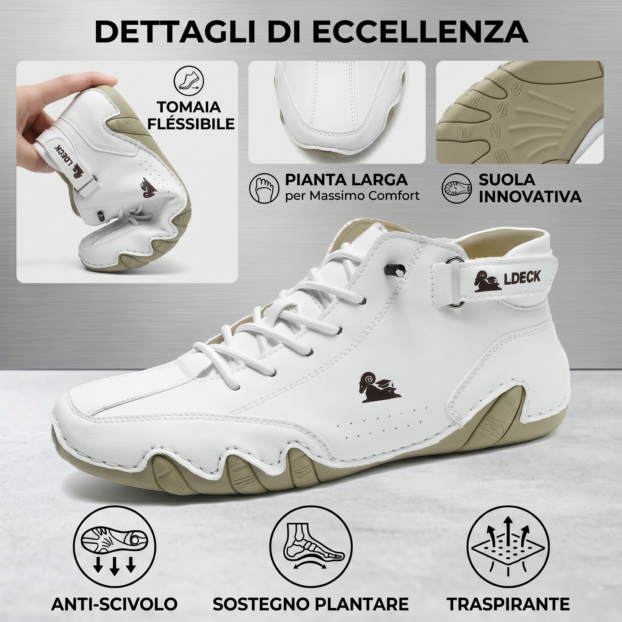 🔥 Sconto del 50% - Non lasciartelo sfuggire!Scarpe Casual con Supporto Ergonomico - Facili da Indossare e Suola Sicura Antiscivolo - unisex.