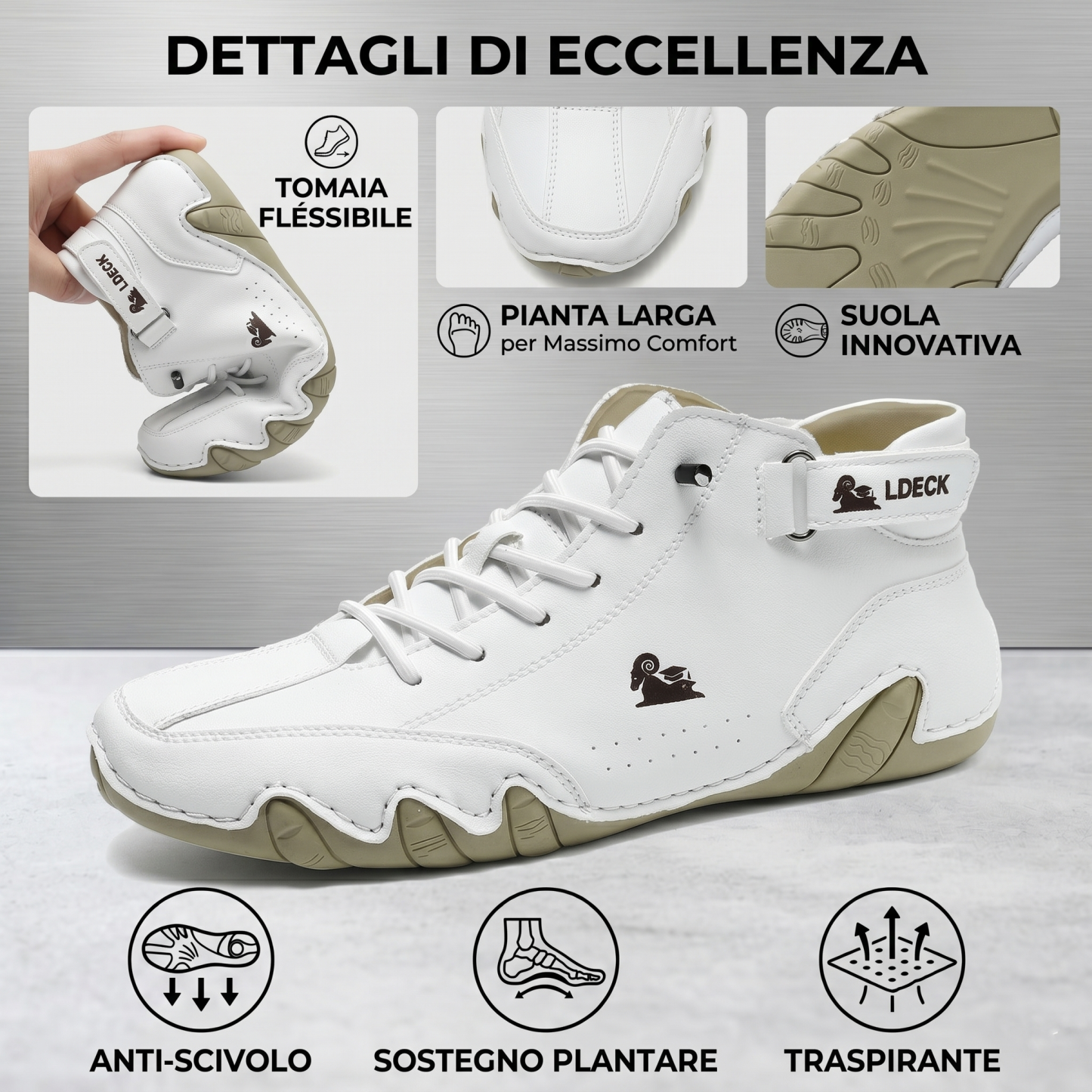 🔥 Sconto del 50% - Non lasciartelo sfuggire!Scarpe Casual con Supporto Ergonomico - Facili da Indossare e Suola Sicura Antiscivolo - unisex.