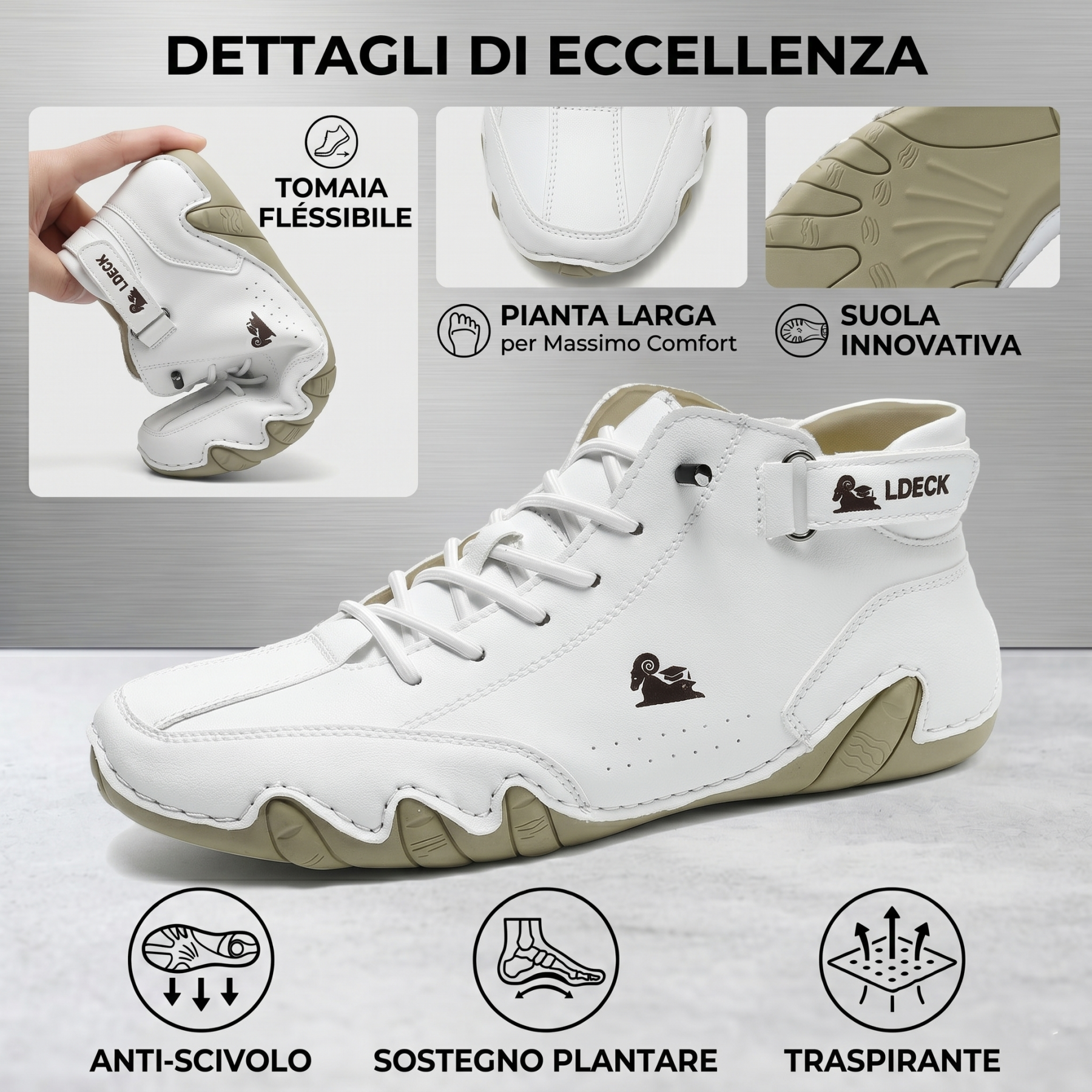 🔥 Sconto del 50% - Non lasciartelo sfuggire!Scarpe Casual con Supporto Ergonomico - Facili da Indossare e Suola Sicura Antiscivolo - unisex.
