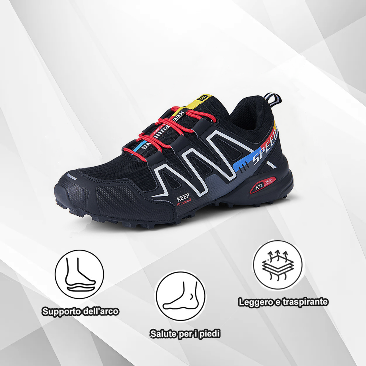 (🔥Sconto del 50% oggi - acquista ora!)Luymen Scarpe da trekking sportive alla moda per la corsa all'aperto - anti-collisione e resistenti all'usura ergonomiche！