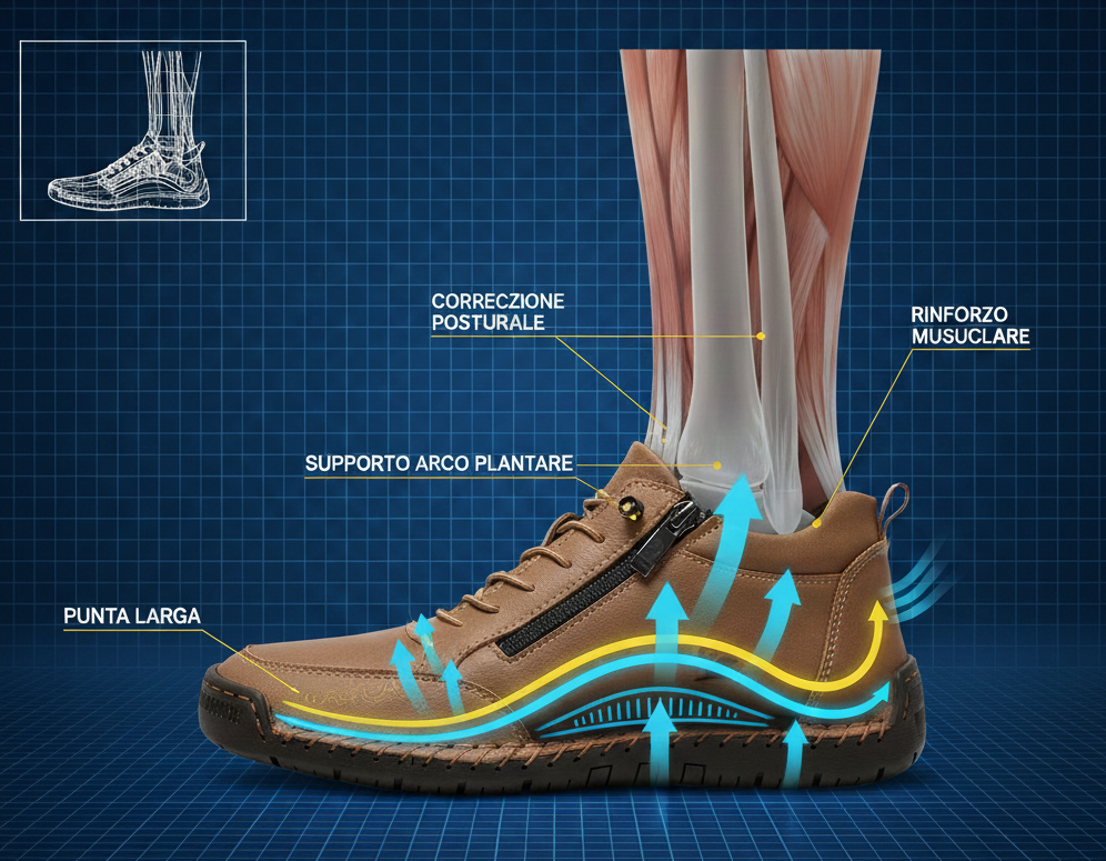 (🔥 Sconto del 50% - Non lasciartelo sfuggire!) Scarpe selezionate in pelle di vitello - scarpe ortopediche - 👞 - resistenti, antiscivolo e impermeabili (supporto dell'arco plantare, sollievo dal dolore, unisex)