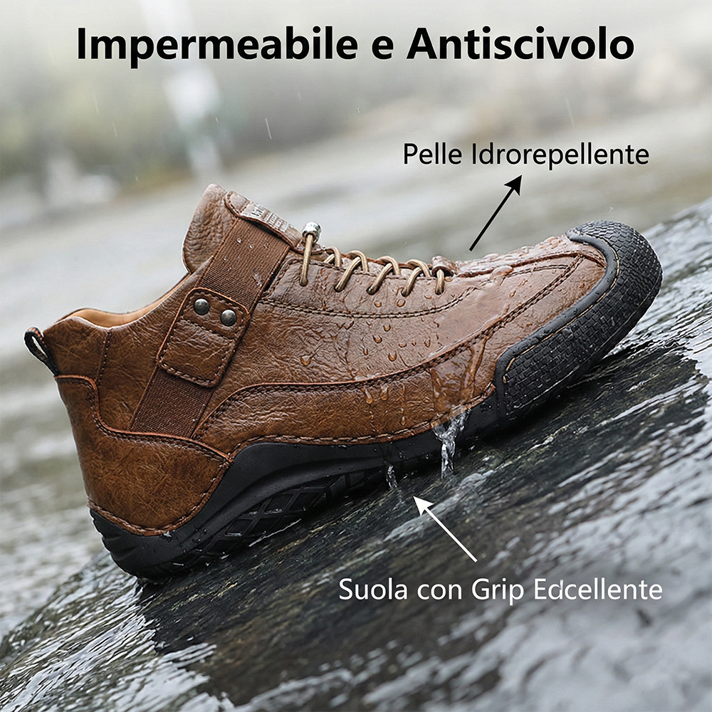 (🔥Sconto 50% )🐂Scarpe Casual Uomo in Pelle Morbida - Impermeabile e antiscivolo-Design Anatomico Leggero👞