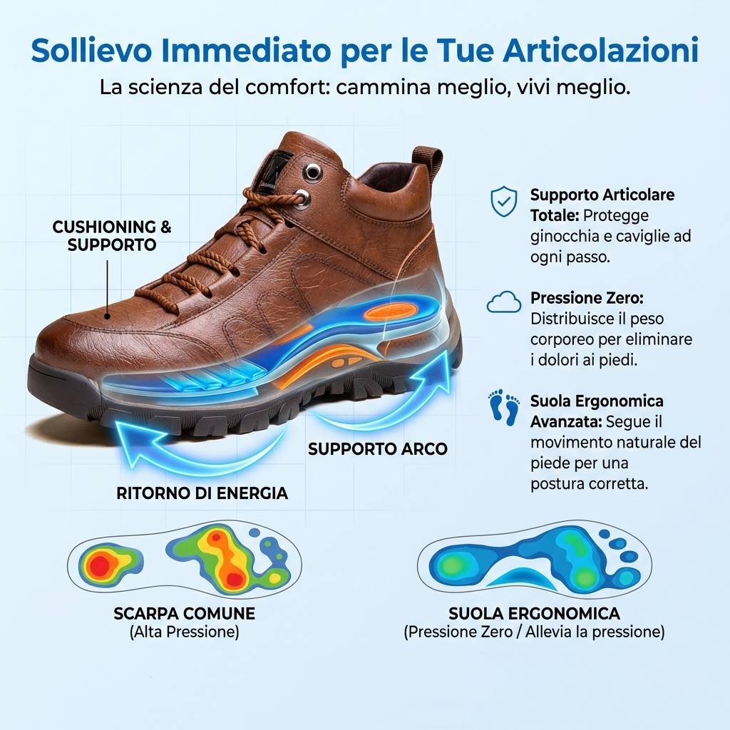 (🔥Sconto del 50% oggi - Non perderlo!) - Scarpe in pelle di vitello italiana morbide e comode - Supporto dell'arco plantare - Impermeabili e antiscivolo