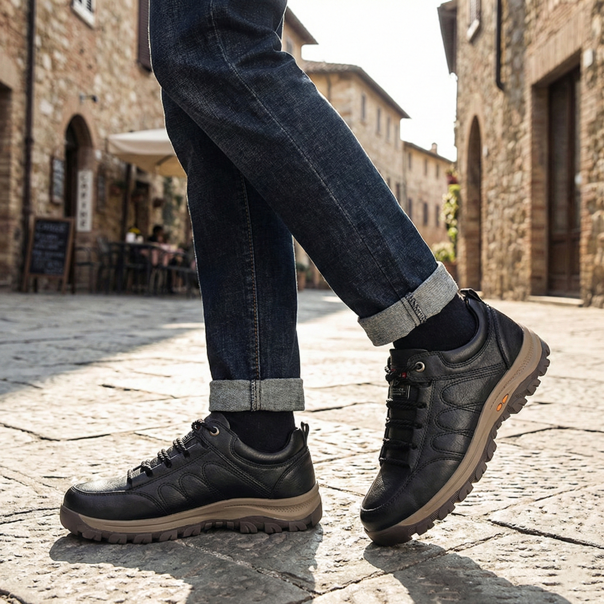 (🔥Sconto del 50% oggi - non perdertelo!) - Scarpe in pelle di vitello italiana morbide e comode - supporto dell'arco plantare - impermeabili e antiscivolo