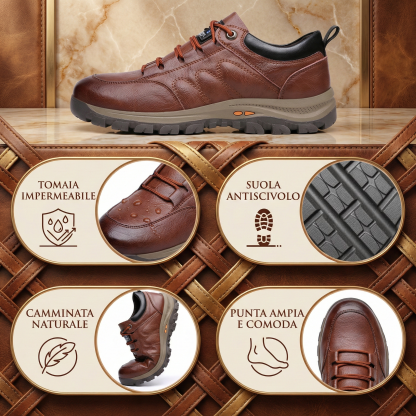 (🔥Sconto del 50% oggi - non perdertelo!) - Scarpe in pelle di vitello italiana morbide e comode - Supporto dell'arco plantare - Sollievo dal dolore