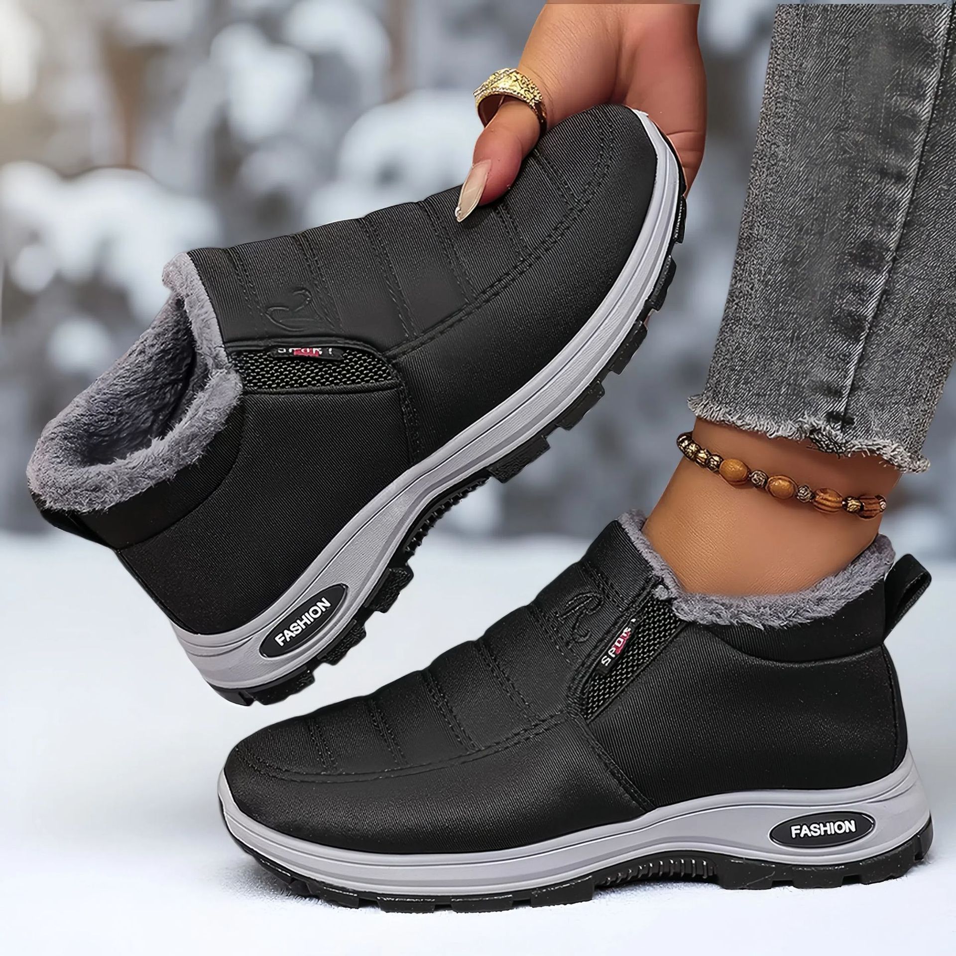 (🔥Sconto del 50% per un periodo limitato - Non lasciartelo sfuggire!) Scarpe antinfortunistiche invernali comode ed ergonomiche con una calda fodera in lana per alleviare il dolore alla schiena, alle articolazioni e ai piedi.（unisex）