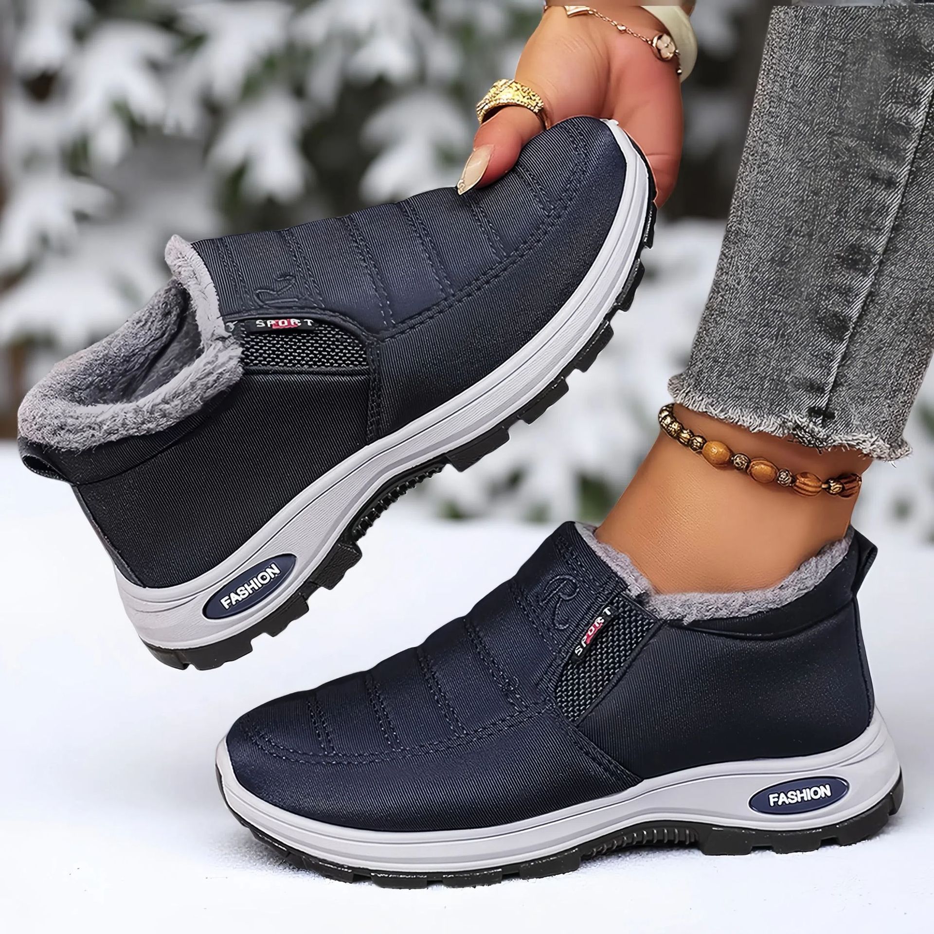 (🔥Sconto del 50% per un periodo limitato - Non lasciartelo sfuggire!) Scarpe antinfortunistiche invernali comode ed ergonomiche con una calda fodera in lana per alleviare il dolore alla schiena, alle articolazioni e ai piedi.（unisex）