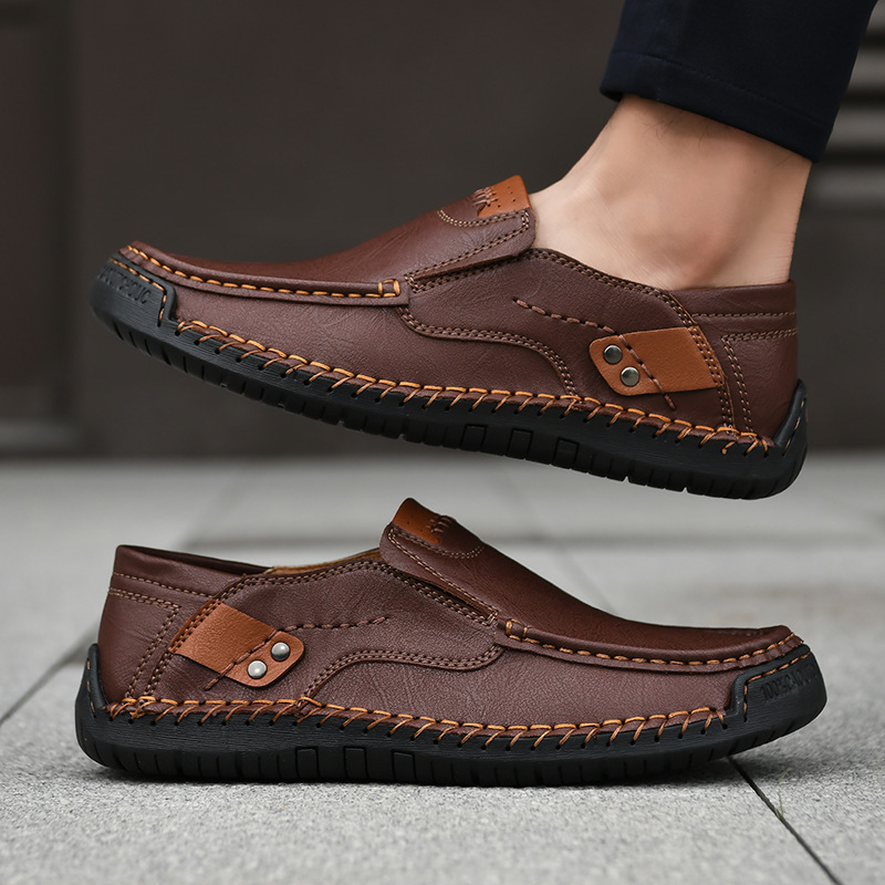 (🔥Sconto del 50% a tempo limitato - Acquista ora!) Mocassini slip-on in pelle eleganti e di alta qualità👞 - Design ergonomico, supporto dell'arco plantare per alleviare il dolore, impermeabili e antiscivolo!