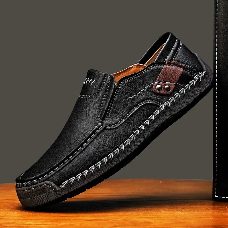 (🔥Sconto del 50% a tempo limitato - Acquista ora!) Mocassini slip-on in pelle eleganti e di alta qualità👞 - Design ergonomico, supporto dell'arco plantare per alleviare il dolore, impermeabili e antiscivolo!
