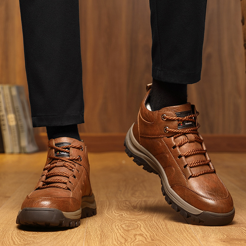 (🔥Sconto del 50% oggi - non lasciartelo sfuggire) - Scarpe alte in morbida e comoda pelle di vitello italiana (disponibile anche in peluche🔥)