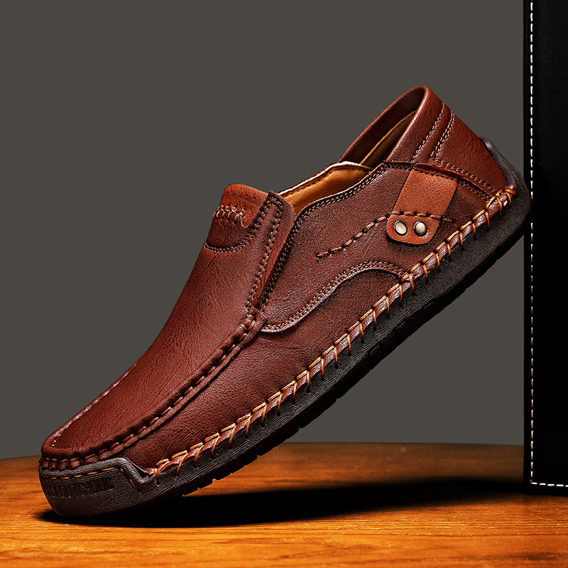 (🔥Sconto del 50% a tempo limitato - Acquista ora!) Mocassini slip-on in pelle eleganti e di alta qualità👞 - Design ergonomico, supporto dell'arco plantare per alleviare il dolore, impermeabili e antiscivolo!