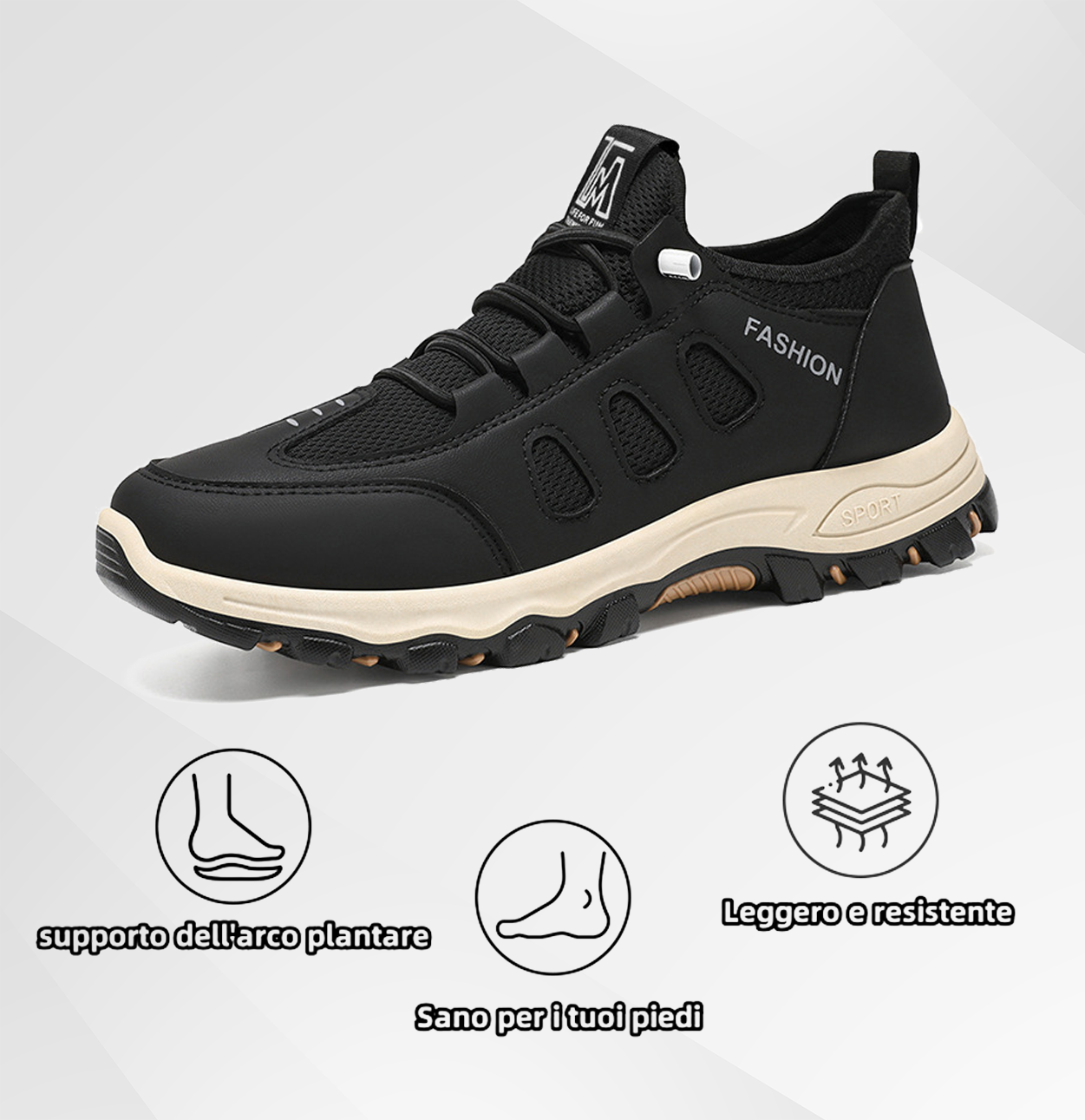 (🔥Sconto del 50% oggi - Non lasciartelo sfuggire!) - Scarpe sportive ortopediche morbide e comode (supporto dell'arco plantare - sicure e antiscivolo)