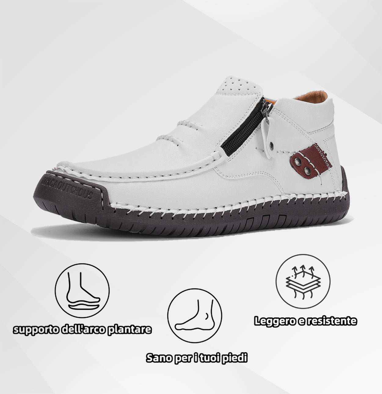 (⏰ Offerta a tempo limitato - Sconto del 50%) - Scarpe slip-on da uomo in pelle di prima qualità fatte a mano - Punta larga, supporto dell'arco plantare, impermeabili, suola antiscivolo (adatte per abbigliamento casual, viaggi e attività all'aperto)