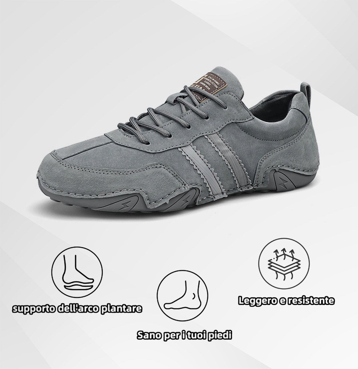 (🔥 Sconto del 50% - Non lasciartelo sfuggire!) Scarpe ortopediche casual in vera pelle 👞 - Impermeabili e antiscivolo (supporto dell'arco plantare per una camminata più facile)