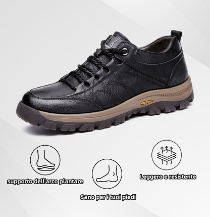 (🔥Sconto del 50% oggi - non perdertelo!) - Scarpe in pelle di vitello italiana morbide e comode - Supporto dell'arco plantare - Sollievo dal dolore