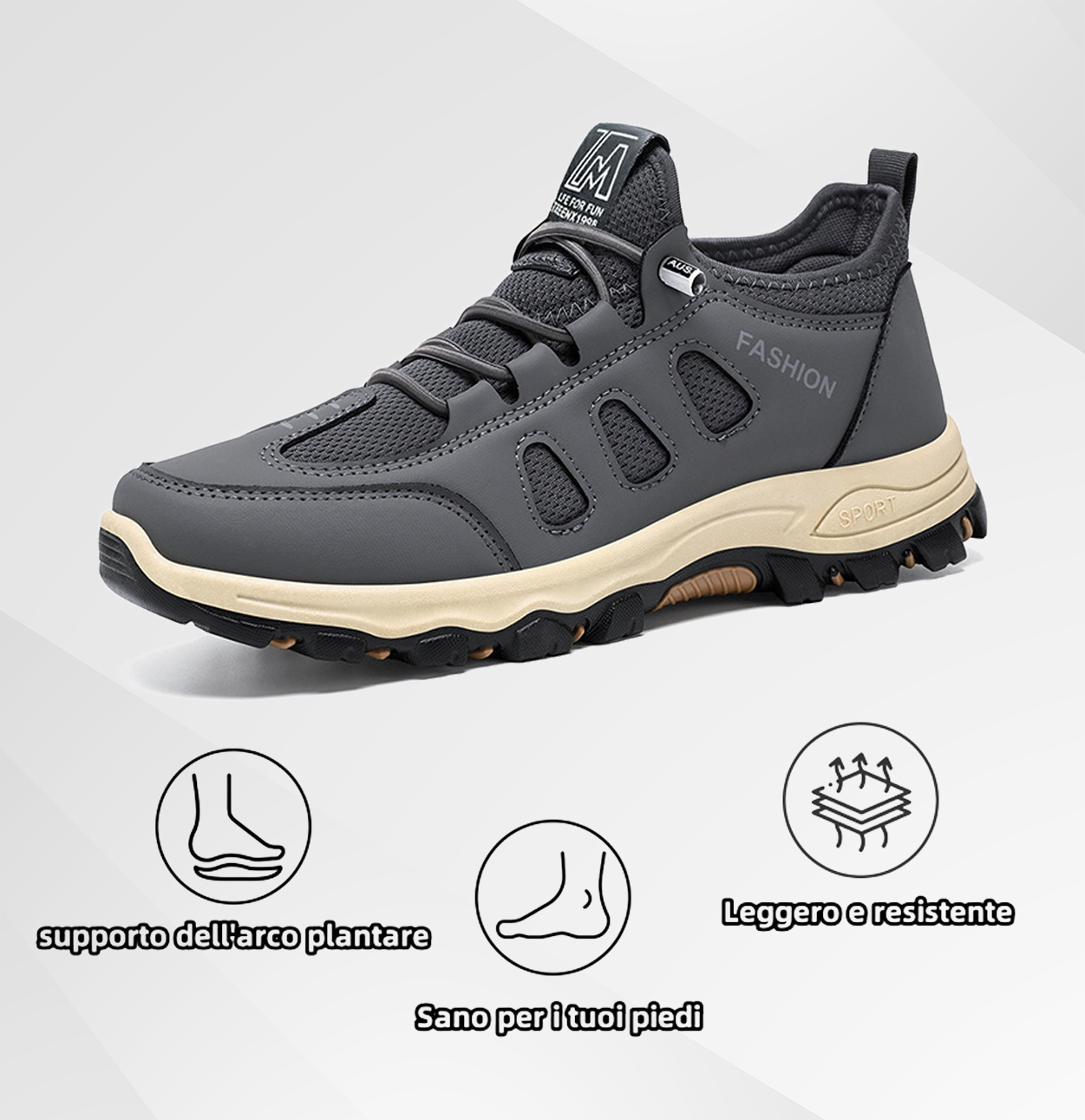 (🔥Sconto del 50% oggi - Non lasciartelo sfuggire!) - Scarpe sportive ortopediche morbide e comode (supporto dell'arco plantare - sicure e antiscivolo)