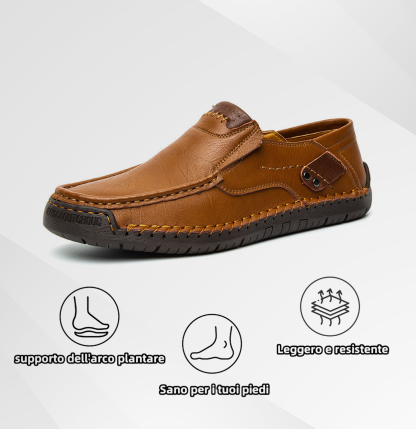 (🔥Sconto del 50% a tempo limitato - Acquista ora!) Mocassini slip-on in pelle eleganti e di alta qualità👞 - Design ergonomico, supporto dell'arco plantare per alleviare il dolore, impermeabili e antiscivolo!